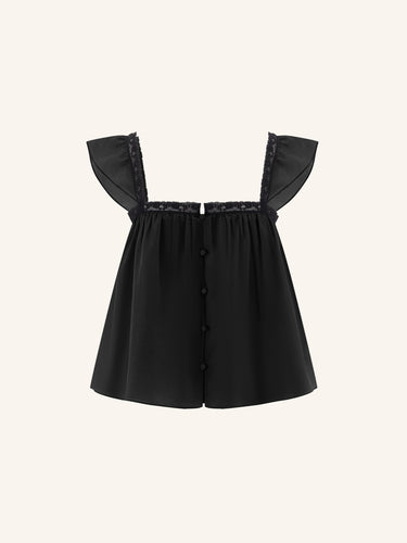 Топ Orchard из хлопка и шелка